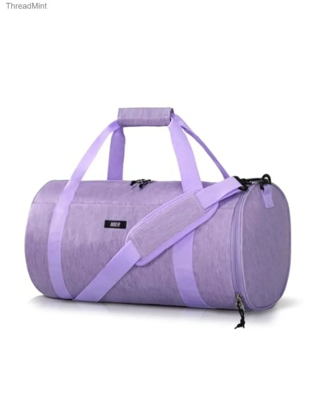 Nylon Duffel Gym Bag with Shoe Compartment & Wet Pocket 24L
